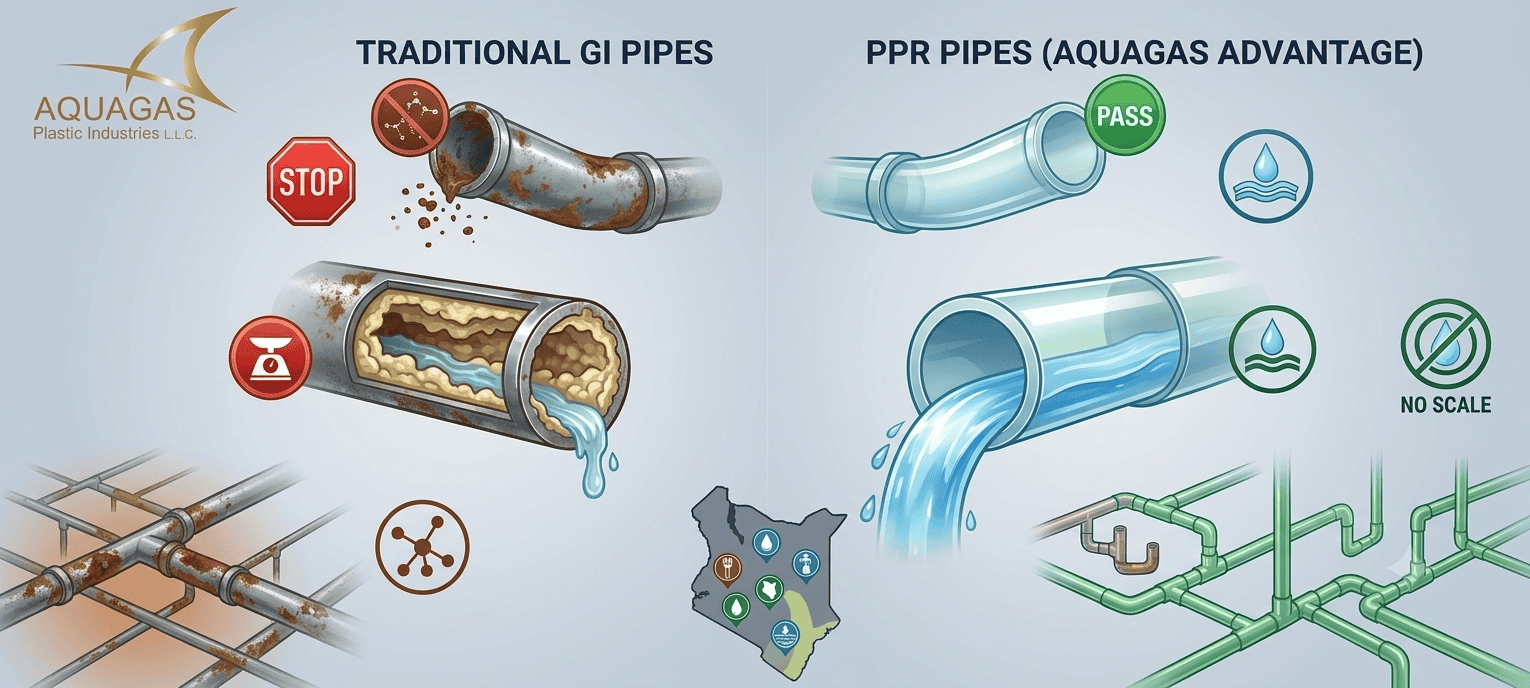 PPR Pipes vs Kenya Borehole Water Chemistry | Aquagas